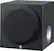 Angle. Yamaha - 8" 100-Watt Powered Subwoofer - Silver.