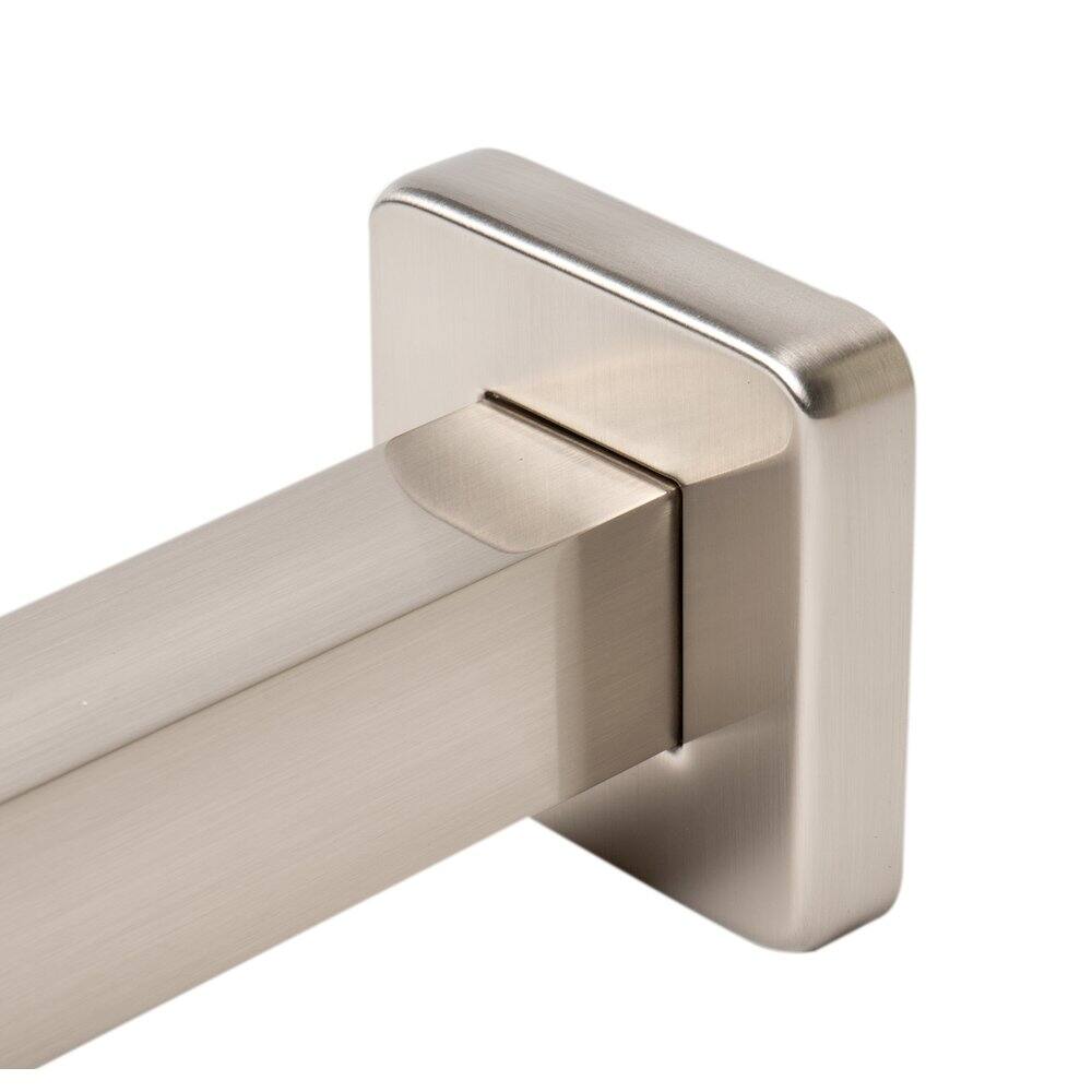 Alt View 1. Alfi - Brushed Nickel 6" Square Ceiling Shower Arm - Black.