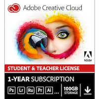 Adobe Creative Cloud Student and Teacher Edition (1-Year Prepaid Subscription Card) - Mac|Windows - Front_Zoom