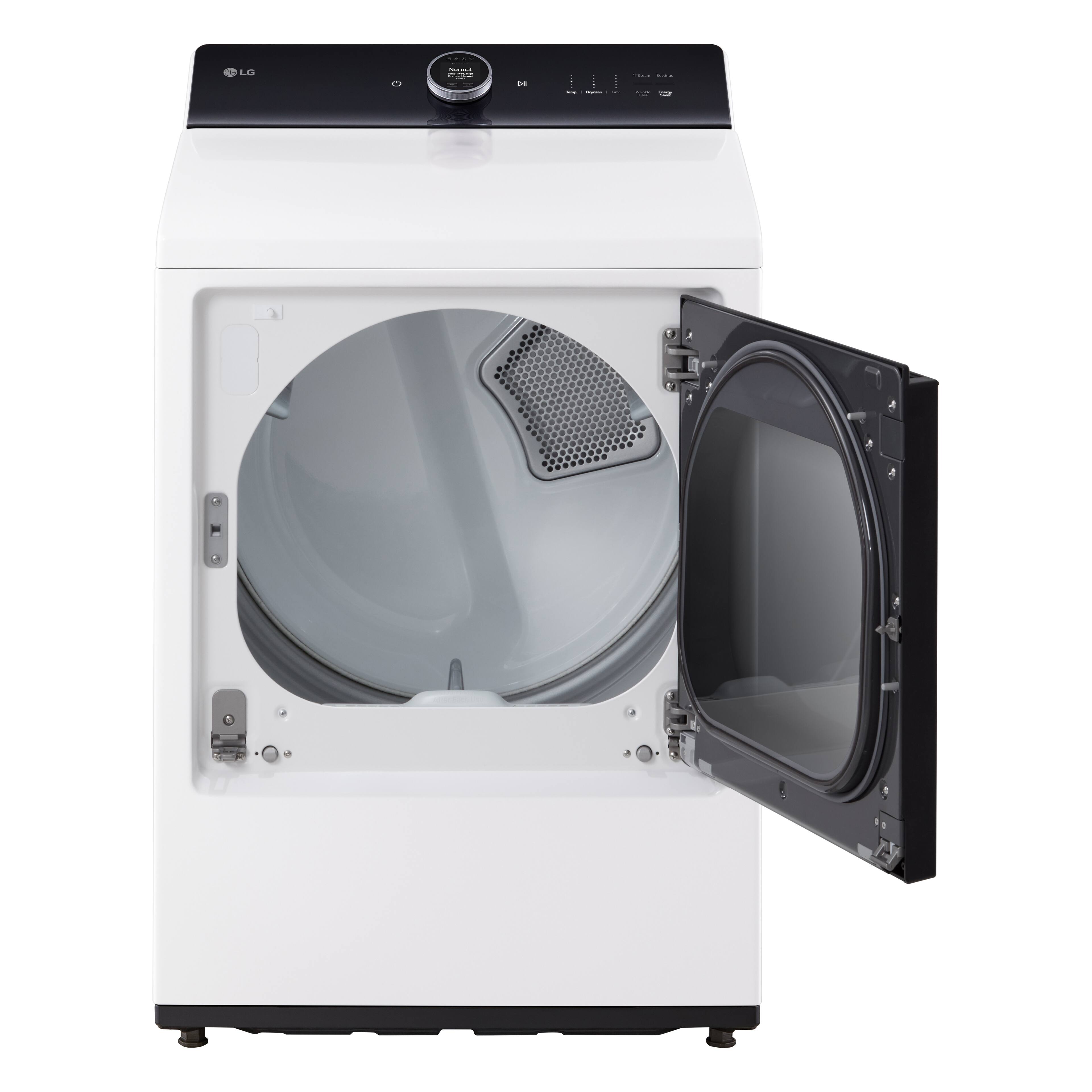 Alt View 7. LG - 7.3 Cu. Ft. Smart Electric Dryer with Steam and EasyLoad Door - Alpine White.