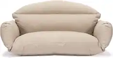 Front. LeisureMod - LeisureMod 2-Person Swing Chair Cushion, Plush Oxford Fabric, Weather-Resistant Hanging Egg Chair Replacement - Taupe.
