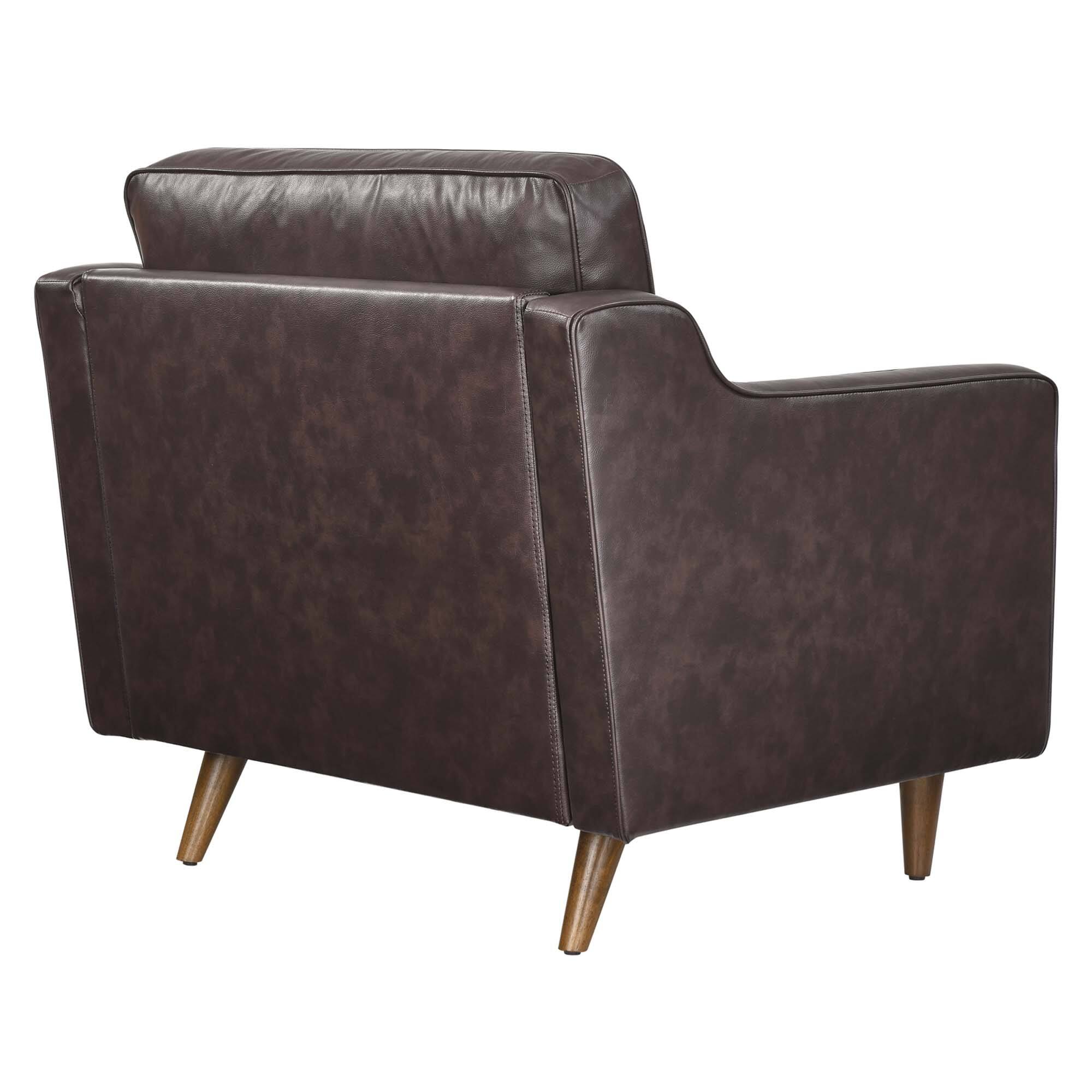 Alt View 1. Modway - Impart Genuine Leather Armchair by Modway - Brown.