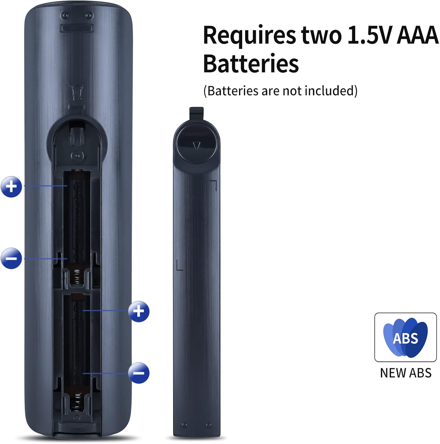 Requires two 1.5V AAA Batteries (Batteries are not included) V/ +  + ABS - NEW ABS