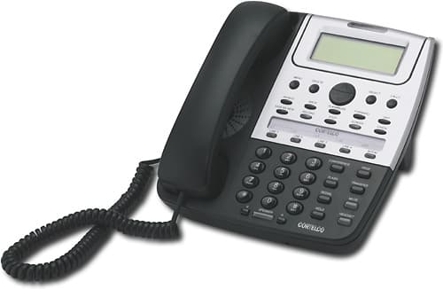 Angle. Cortelco - Itt-2750 Corded Speakerphone with Built-In Answering System - Black.