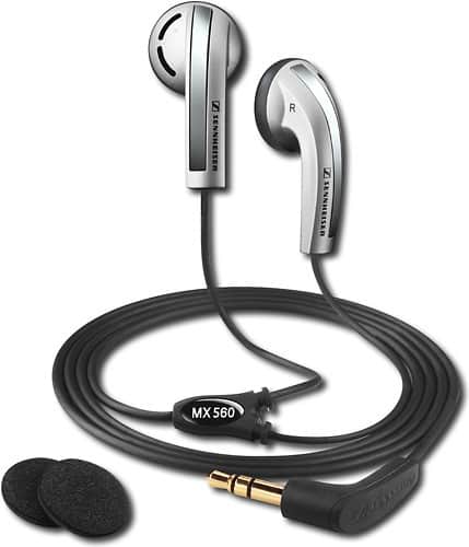 Front Standard. Sennheiser - Earbud Headphones - Silver.
