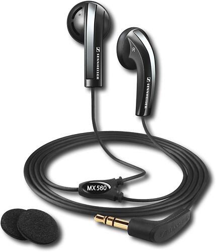 Front Standard. Sennheiser - Ear Bud Headphones - Black.