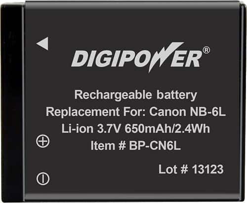 Front. Digipower - Lithium-Ion Battery - Black.