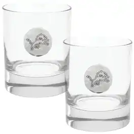 Wendell August Forge - Detroit Lions Two-Piece 11oz. Rocks Glass Set - Multicolor