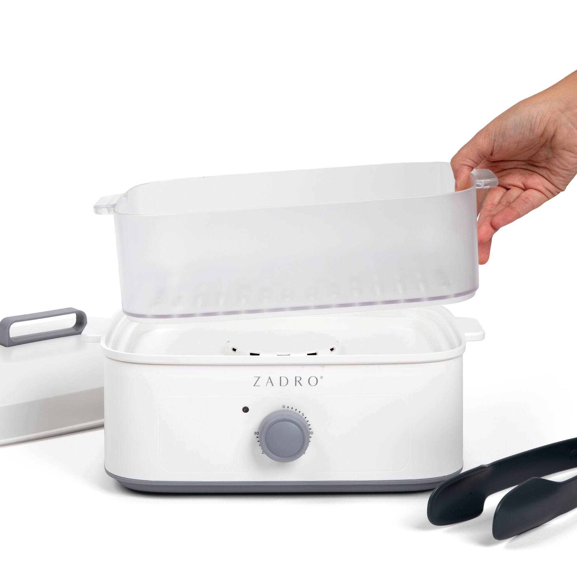 Alt View 2. Zadro - Zadro 8-Liter Towel Steamer with Tongs - White.