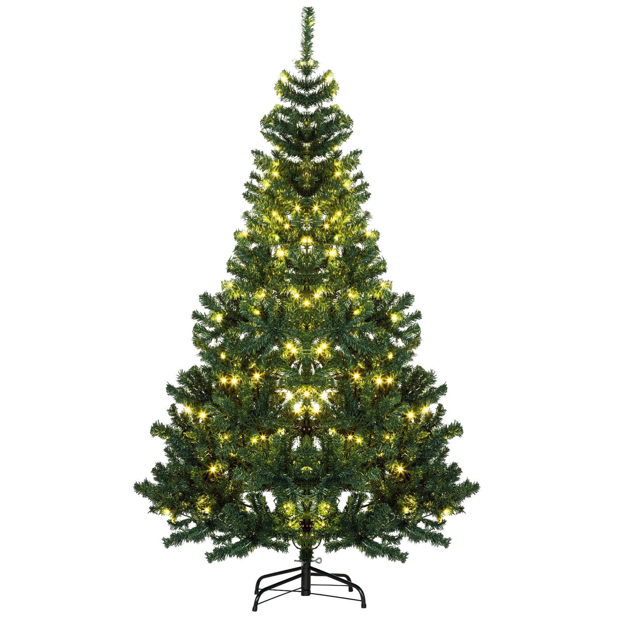 Alt View 5. Hivvago - 6 ft Tall Prelit Christmas Tree Douglas Fir Artificial Christmas Tree with Realistic Branches - Green.