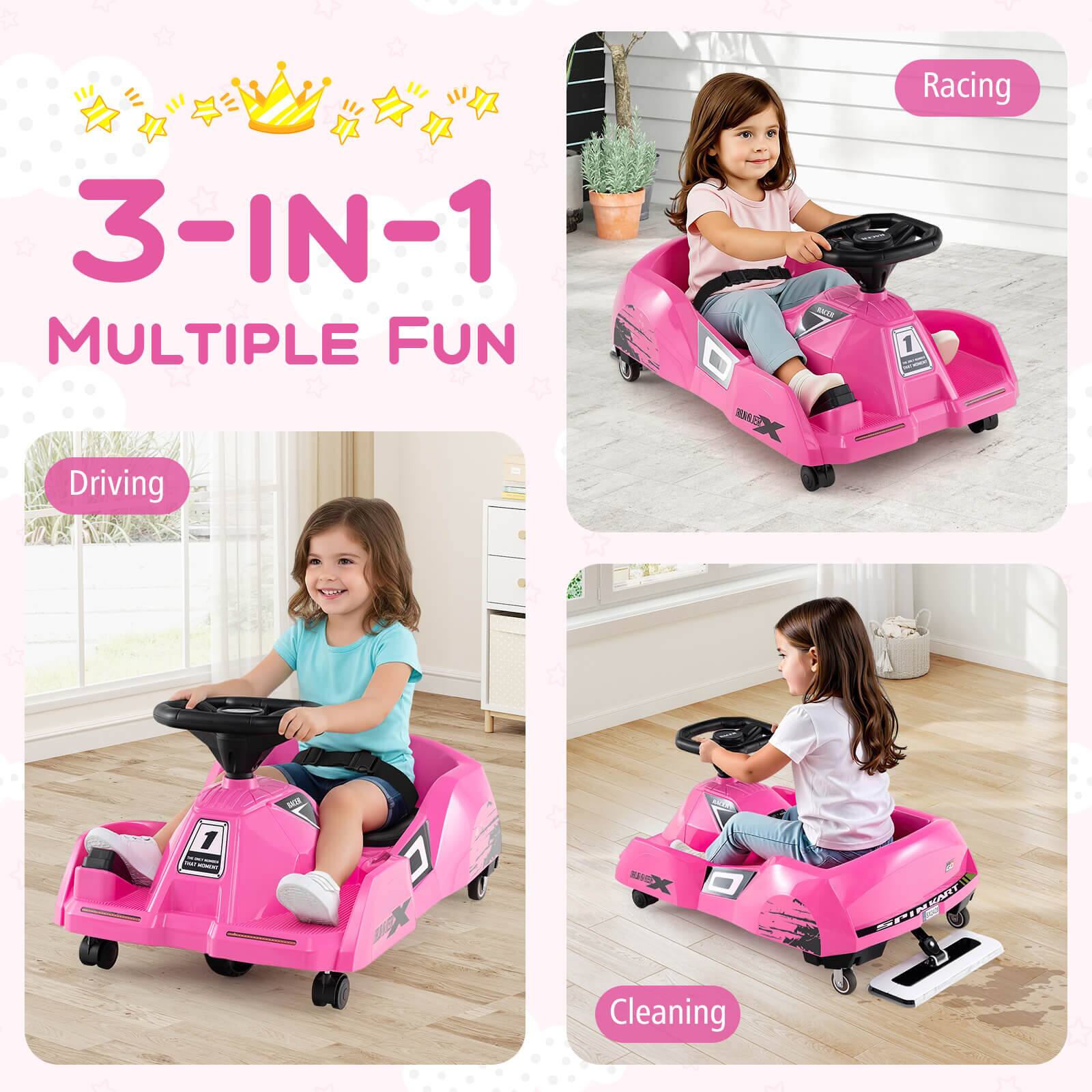 3-IN-1  
MULTIPLE FUN  

Driving  
Racing  
Cleaning