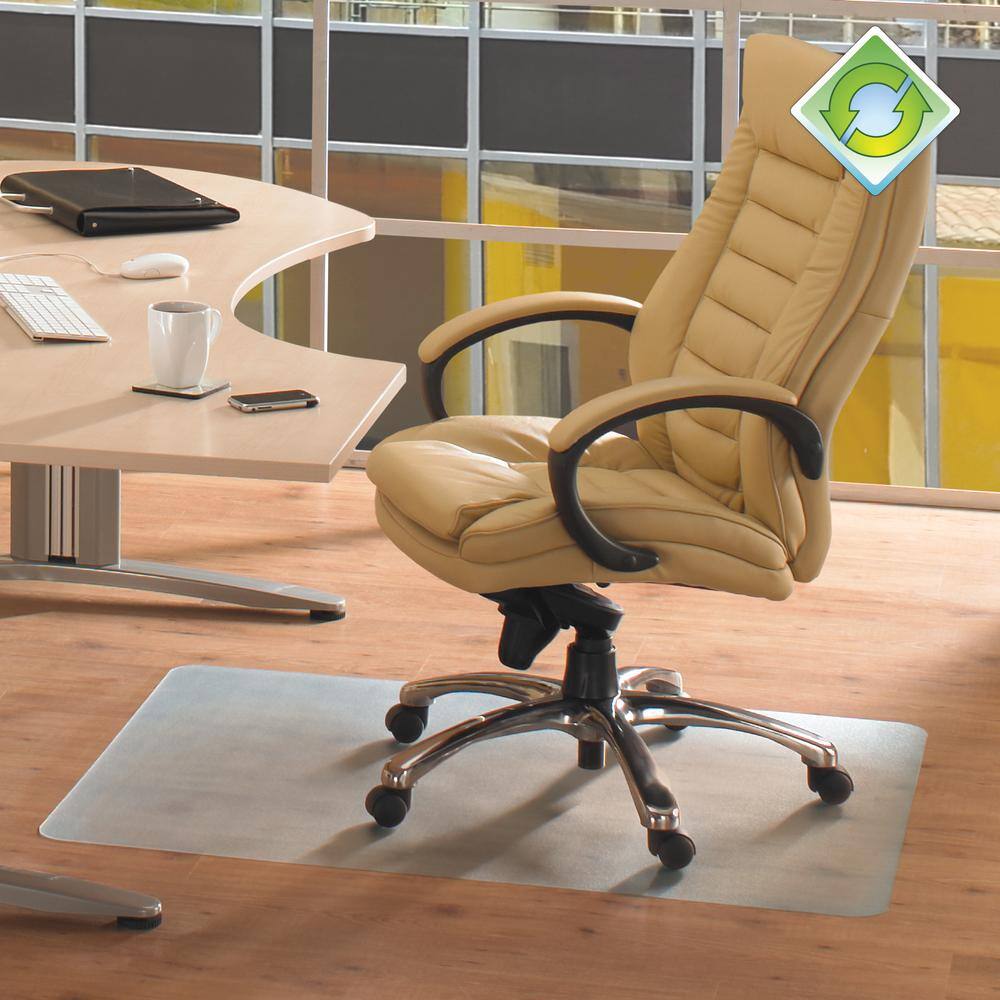 Alt View 1. Floortex - Rectangular Chair Mat with Anti-Slip Backing For Hard Floors - 30" x 48" - Tinted.