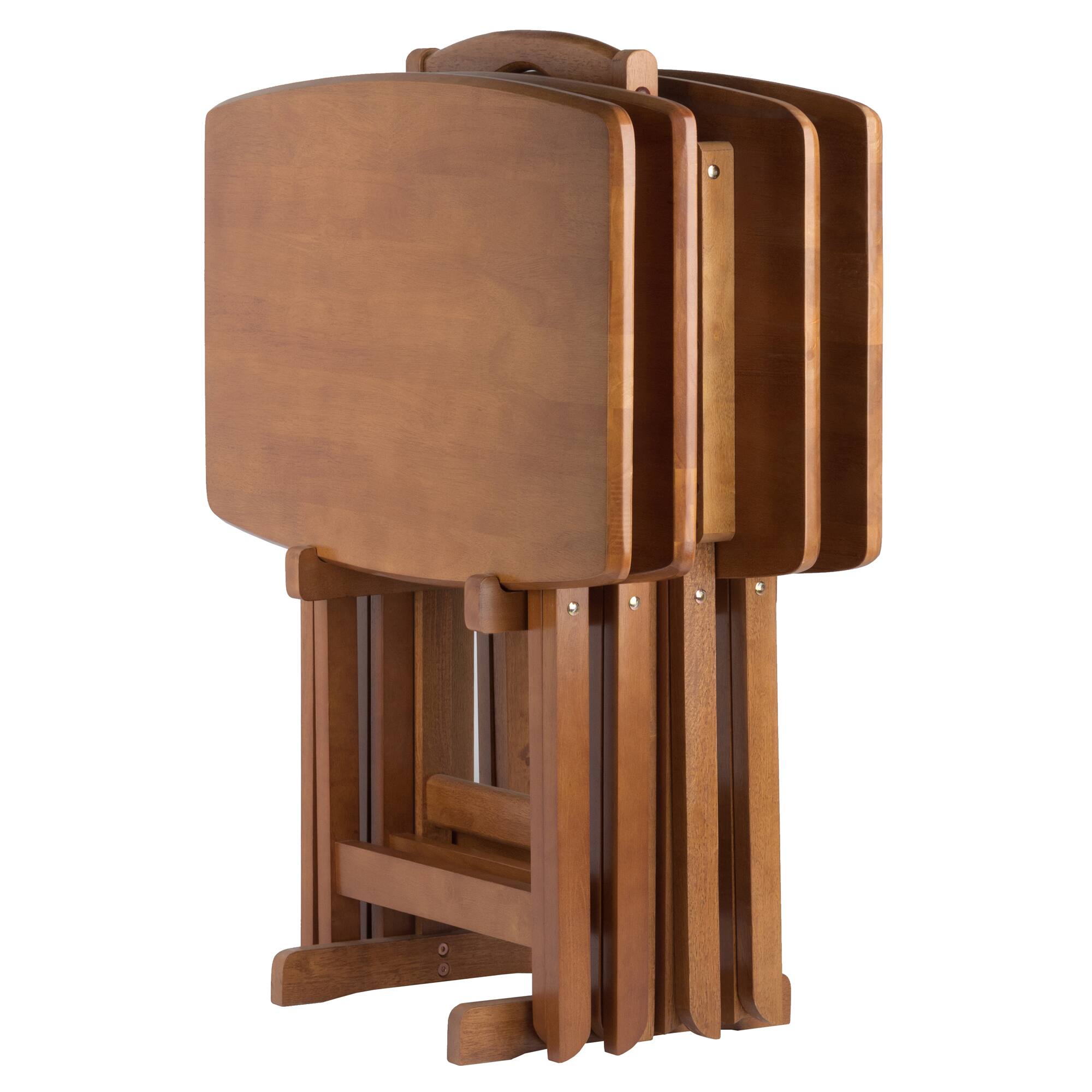 Front. Winsome Wood - Dylan 5-Pc Oversized Snack Table Set - Teak.