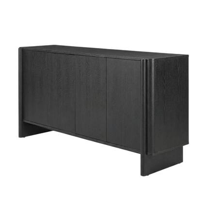 Front. Crosley Furniture - Wesley Sideboard - Black.