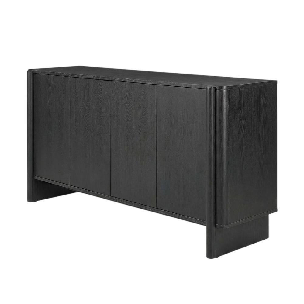 Front. Crosley Furniture - Wesley Sideboard - Black.