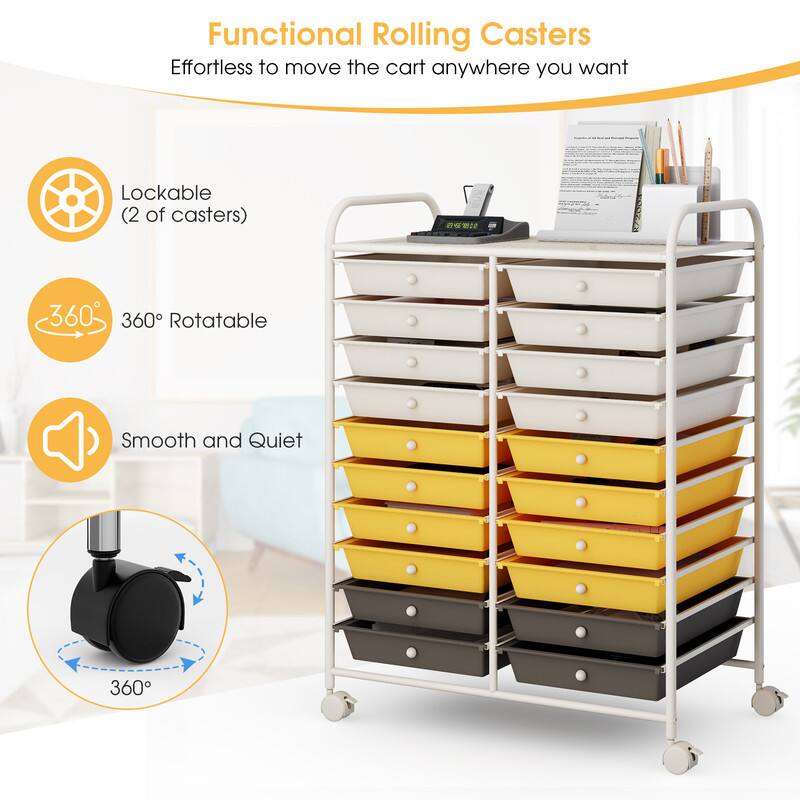Functional Rolling Casters  
Effortless to move the cart anywhere you want  
Lockable (2 of casters)  
360° Rotatable  
Smooth and Quiet