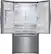 Alt View Standard 2. Samsung - 23 Cu. Ft. Counter Depth French Door Refrigerator w/ Thru-the-Door Ice & Water - Stainless-Steel.