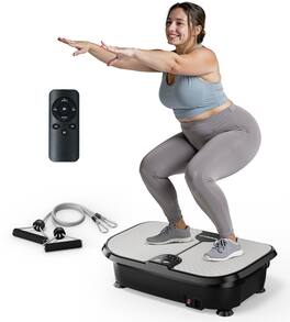 FED Fitness - Vibration Plate, 400LBS Capacity Vibration Plate for Lymphatic Drainage, Max Space for Full Body Workout - Black