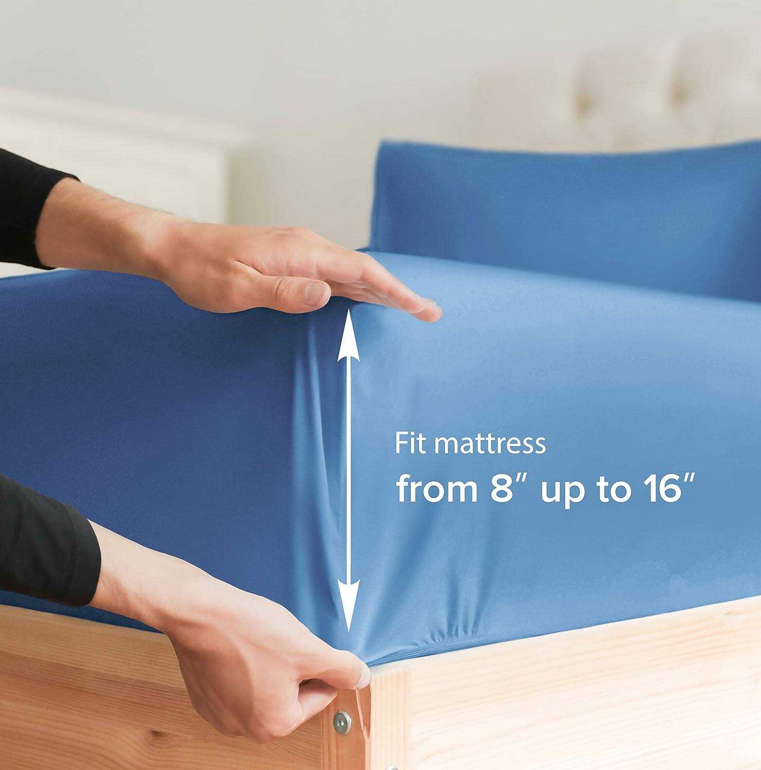 Fit mattress from 8" up to 16"