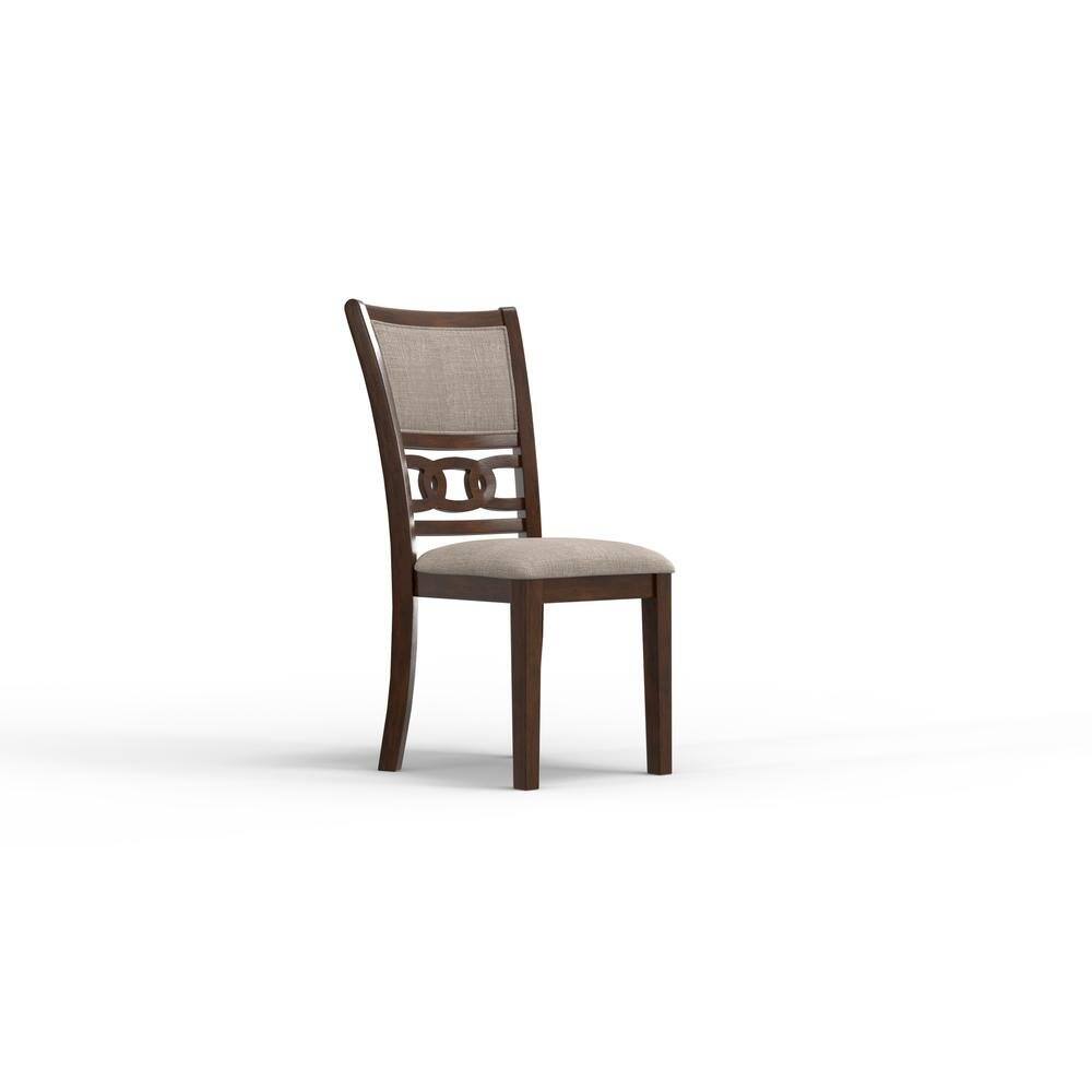 Alt View 6. FurniFact - Wood Round Dining Table for 2 – Small Table and Chairs Set for Kitchen - Cherry.