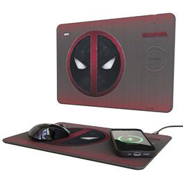 Keyscaper - Marvel Grid 15-Watt Wireless Charger and Mouse Pad - Deadpool