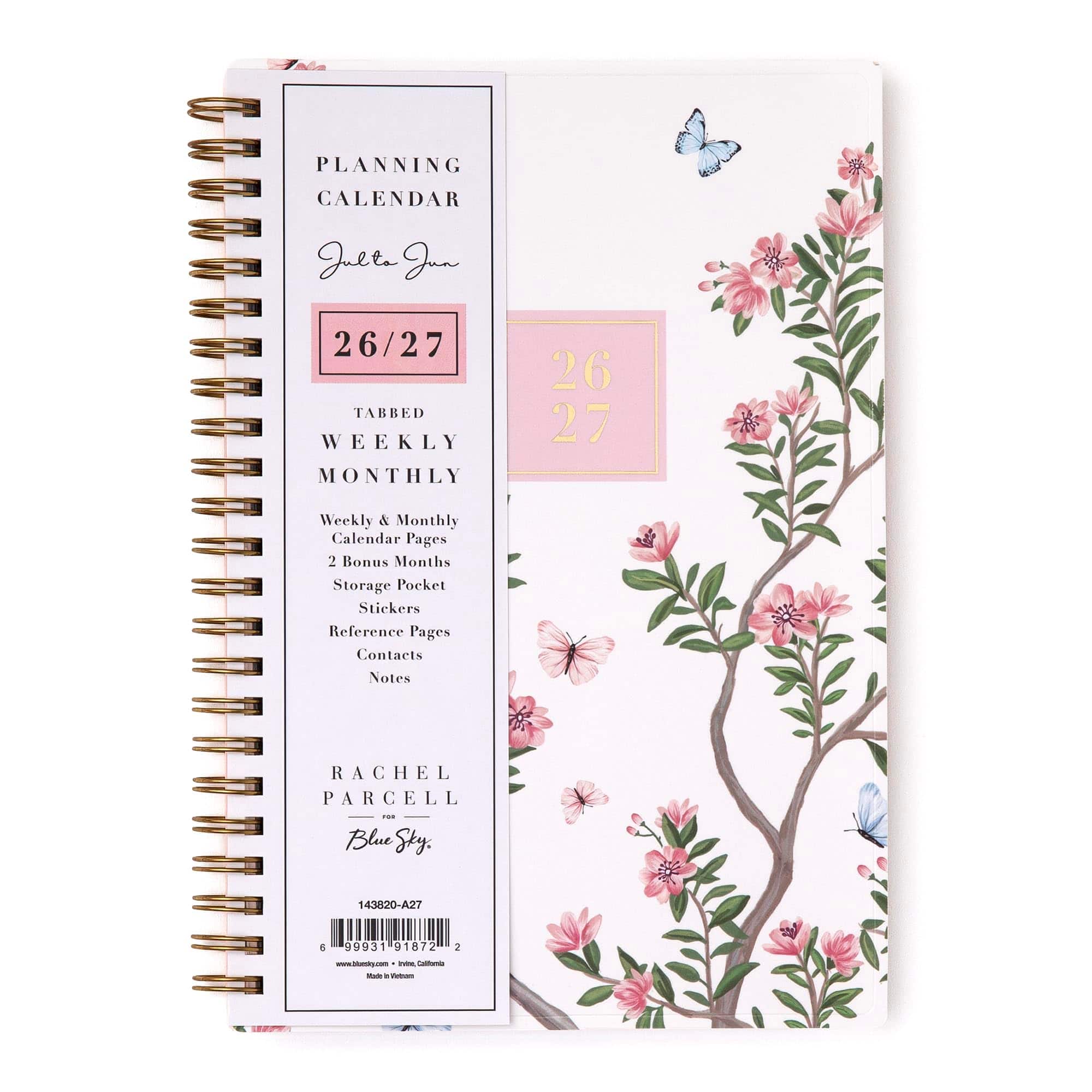 Blue Sky - 2026-2027 Weekly & Monthly Academic Planner, 5"x8", Cherie