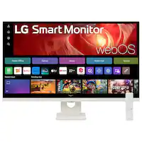 LG - 32" UHD 60Hz 5ms Smart Monitor with HDR10 (HDMI, USB-C) - White - Front_Zoom