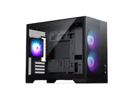 Phanteks - XT M3, Compact Micro-ATX Chassis, Mesh Front, Tempered Glass, 3x 120mm D-RGB Fans, Black - Black