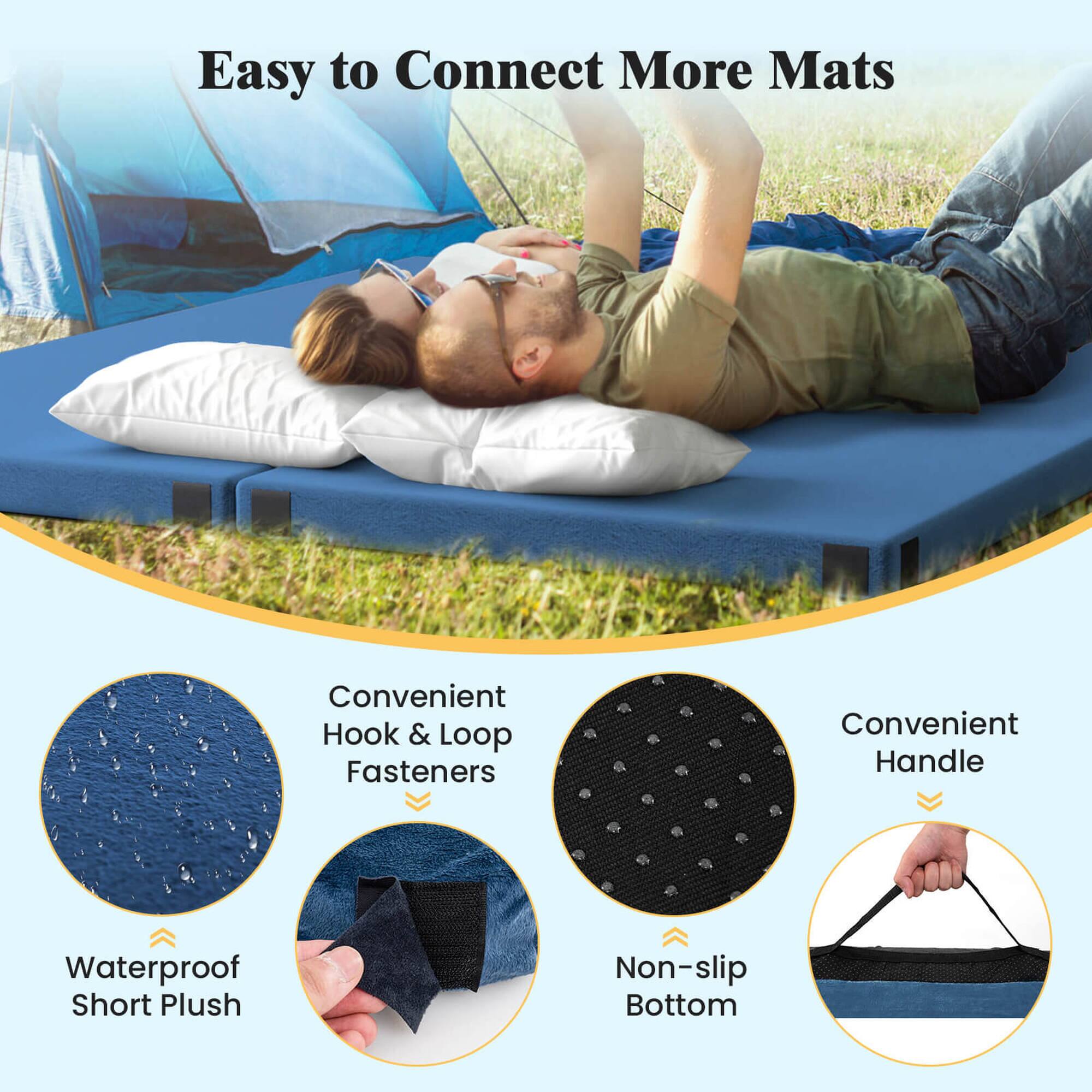 Easy to Connect More Mats

- Convenient Hook & Loop Fasteners
- Waterproof Short Plush
- Non-slip Bottom
- Convenient Handle