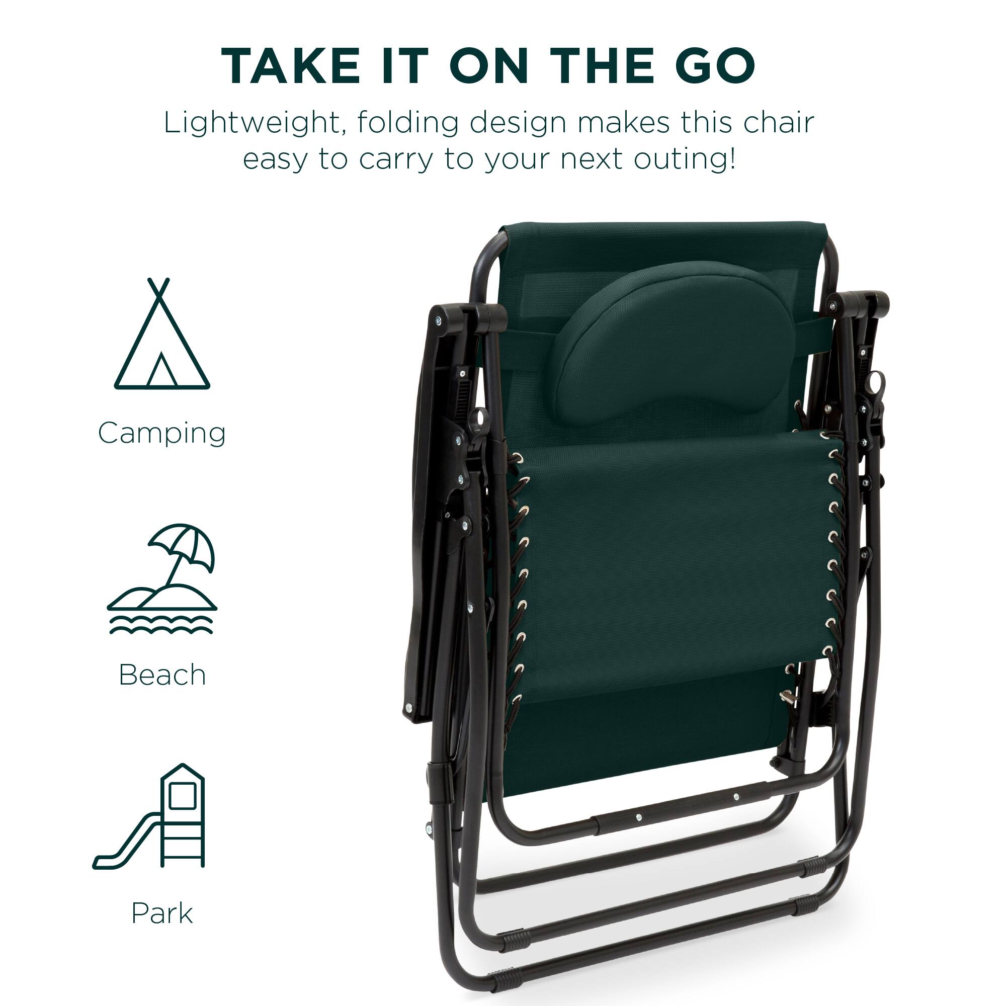 TAKE IT ON THE GO

Lightweight, folding design makes this chair easy to carry to your next outing!

Camping  
Beach  
Park
