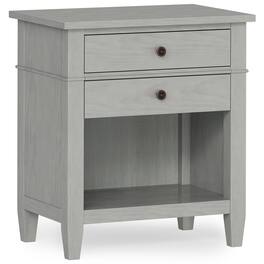 Simpli Home - Carlton SOLID WOOD 24 inch Wide Contemporary Bedside Nightstand Table - Fog Grey