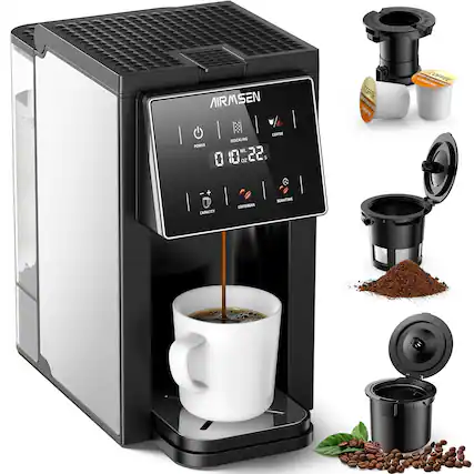 AIRMSEN
CONFOE DESCALING
POWER ML 0:0228 0 10 oz 28 in COFFEE
kmare
Vmen COFFEE COT N NAS + CAPACITY
CORTERSCAN REANTIMG