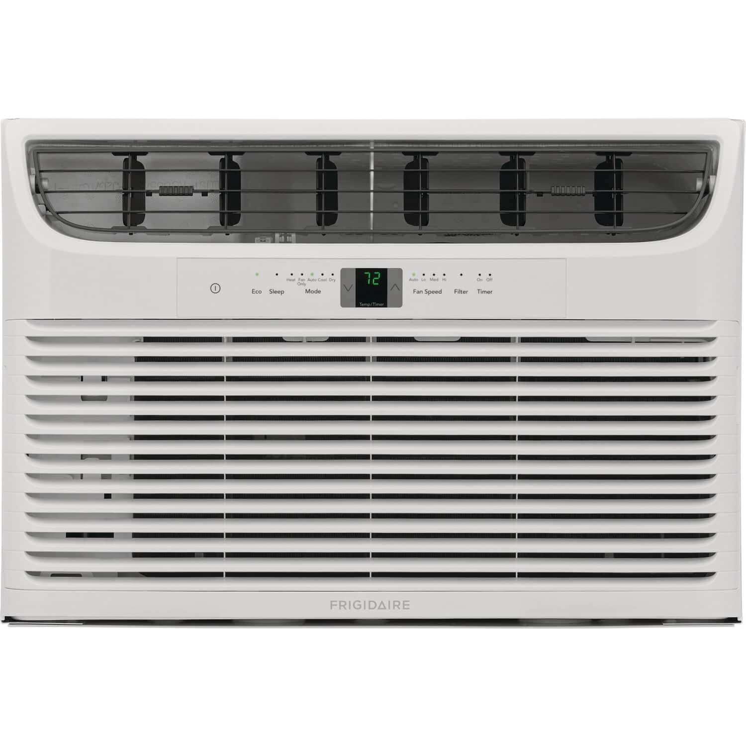 Front. Frigidaire - 500 Sq. Ft. 11,000 BTU Window Air Conditioner with 3,500 BTU Heater - White.