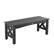 Front. VEVOR - Outdoor Bench, 44.5 inch, 600 lbs Weight Capacity, Weatherproof Plastic Frame with Adjustable Level Footpads - Black.