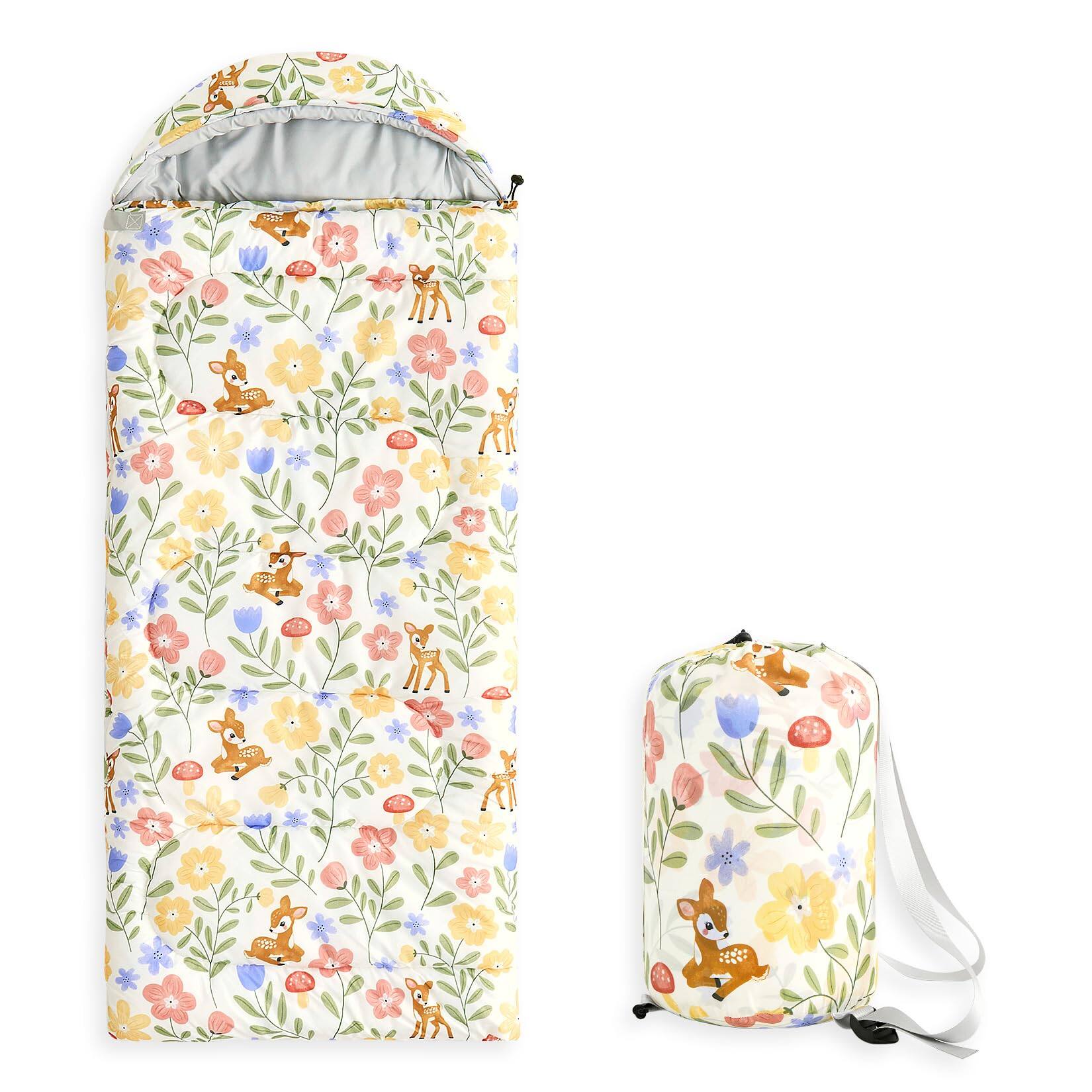 Flowers Deer Cream-Standard 61″x26″