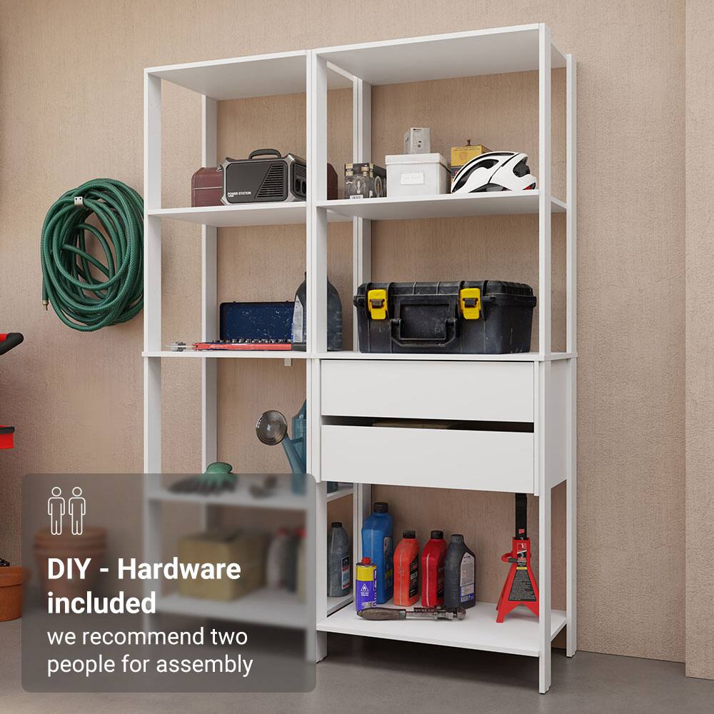 DIY - Hardware included  
we recommend two people for assembly
