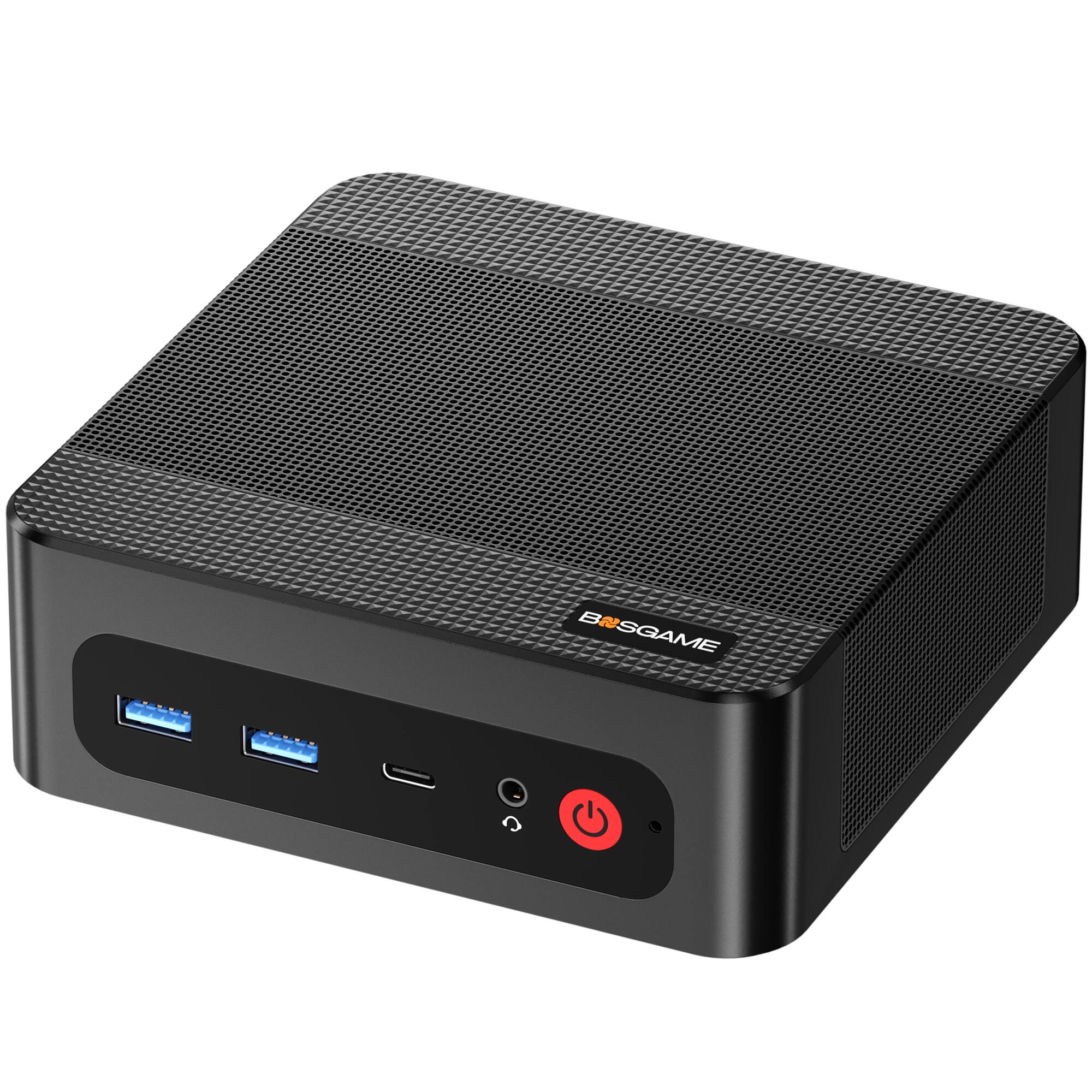 Front. BOSGAME - BOSGAME - P3 Plus, AMD Ryzen 7 7840HS, 16GB DDR5 RAM& 1TB SSD, Dual Gigabit LAN Mini Computer, Windows 11 Pro Pre-instal.