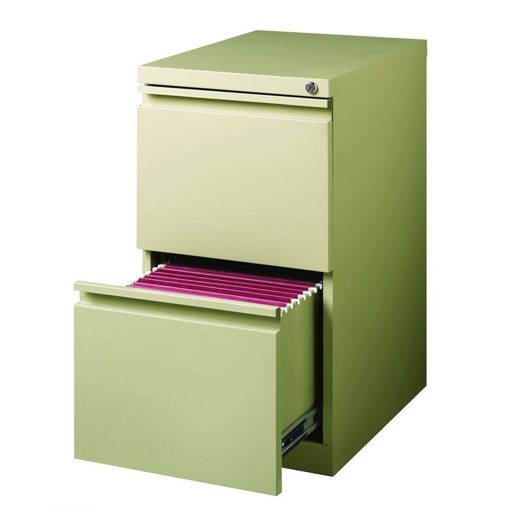 Alt View 4. Hirsh - Hirsh 20" Deep Mobile Pedestal File Cabinet 2 Drawer File-File, Putty - Clear.