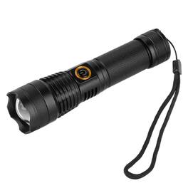 Kitcheniva - Tactical LED Flashlight Zoomable And Rechargeable - Black