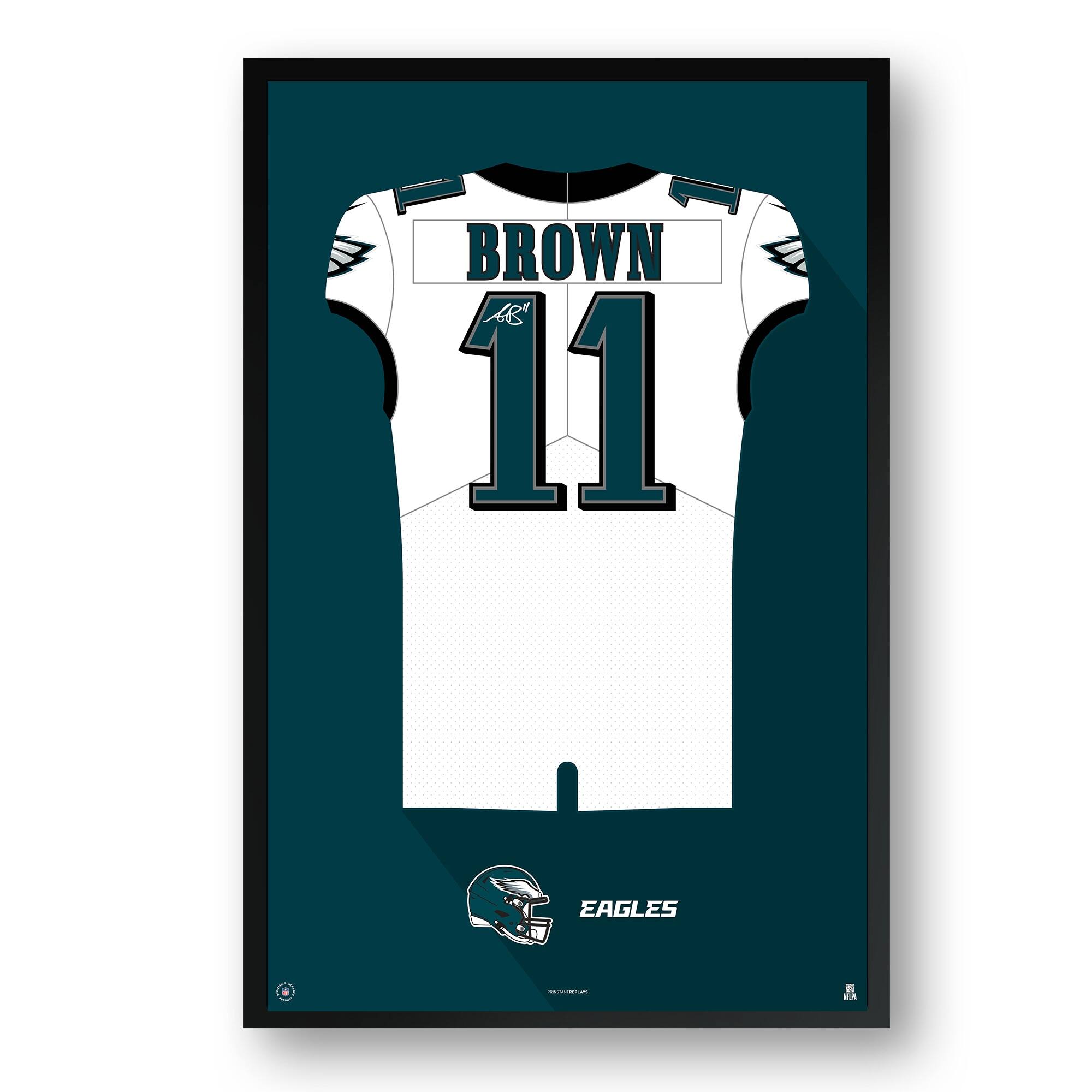 A.J. Brown Philadelphia Eagles 14" x 20" Framed Jersey Print
