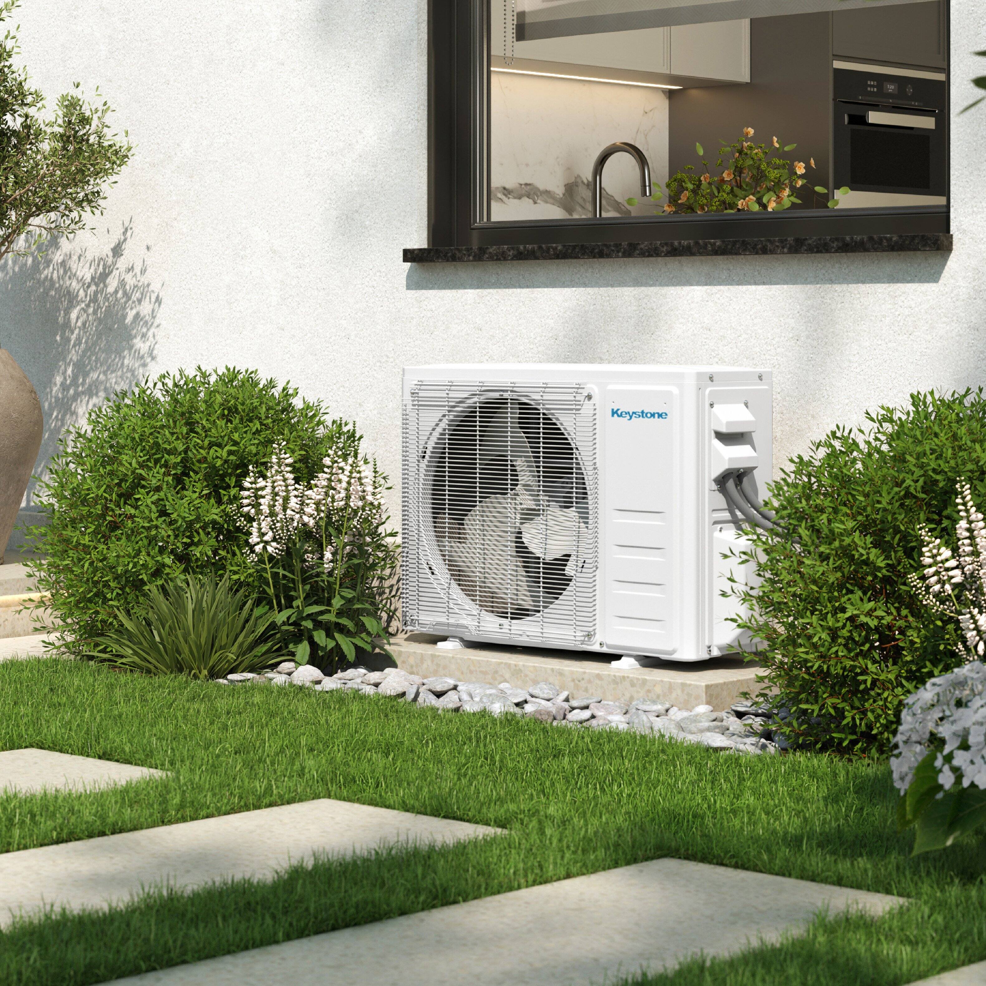 Alt View 7. Keystone - Summit 230V 400 Sq. Ft. 9,000 BTU Smart Mini Split Air Conditioner 10,000 BTU Heater - White.