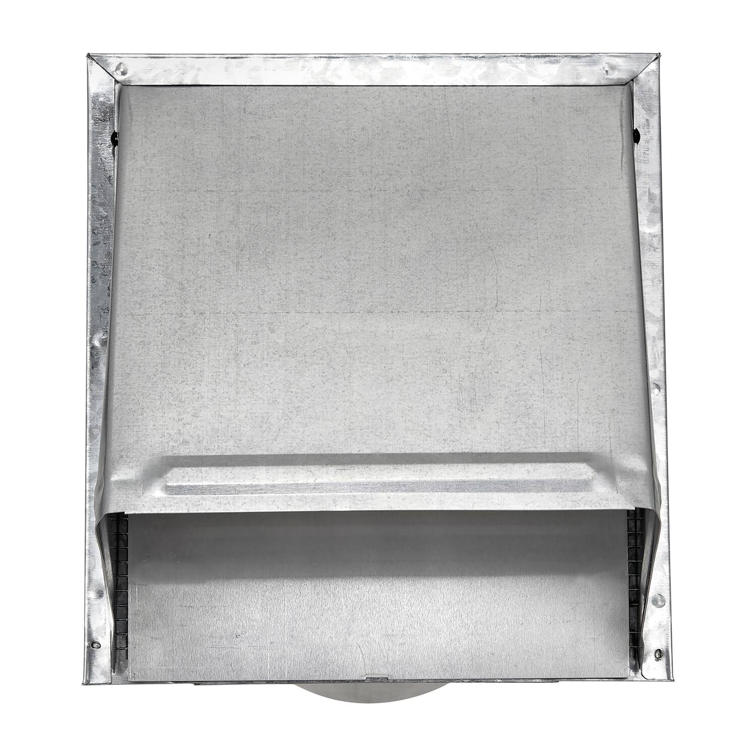 Alt View 3. Lambro - 6" 26-Gauge Galvanized Steel Wall Exhaust Hood, Damper, Wire Mesh Screen, 11" Pipe, 3460GMS-11.