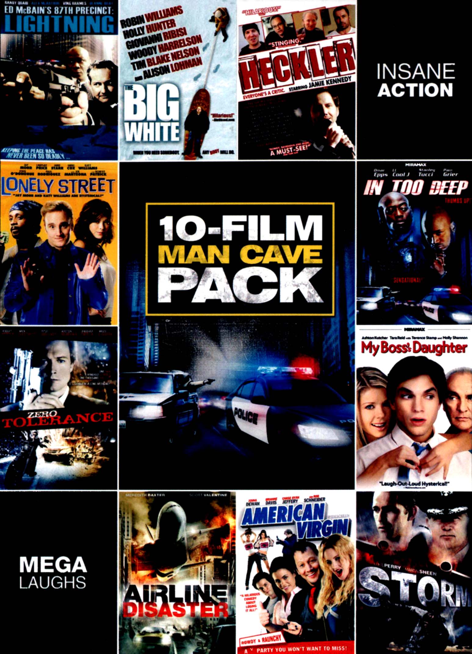 Best Buy: 10-Movie Man Cave Pack: Mega Laughs/Insane Action [2