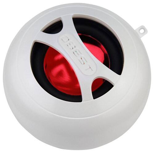 Front Standard. DBEST London - Bluetooth Hi-Fi Mini Speaker for Apple® iPod® and iPad® and Most MP3 Players - Glossy White.
