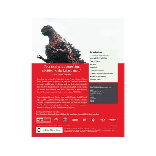 Back. Shin Godzilla   - 4K Blu-Ray.