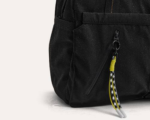 Alt View 5. Bagsmart - Moss 30L Weekender Duffle Bag, Water-Resistant Overnight Bag with 15.6" Laptop Compartment for Travel & Commute - Black.