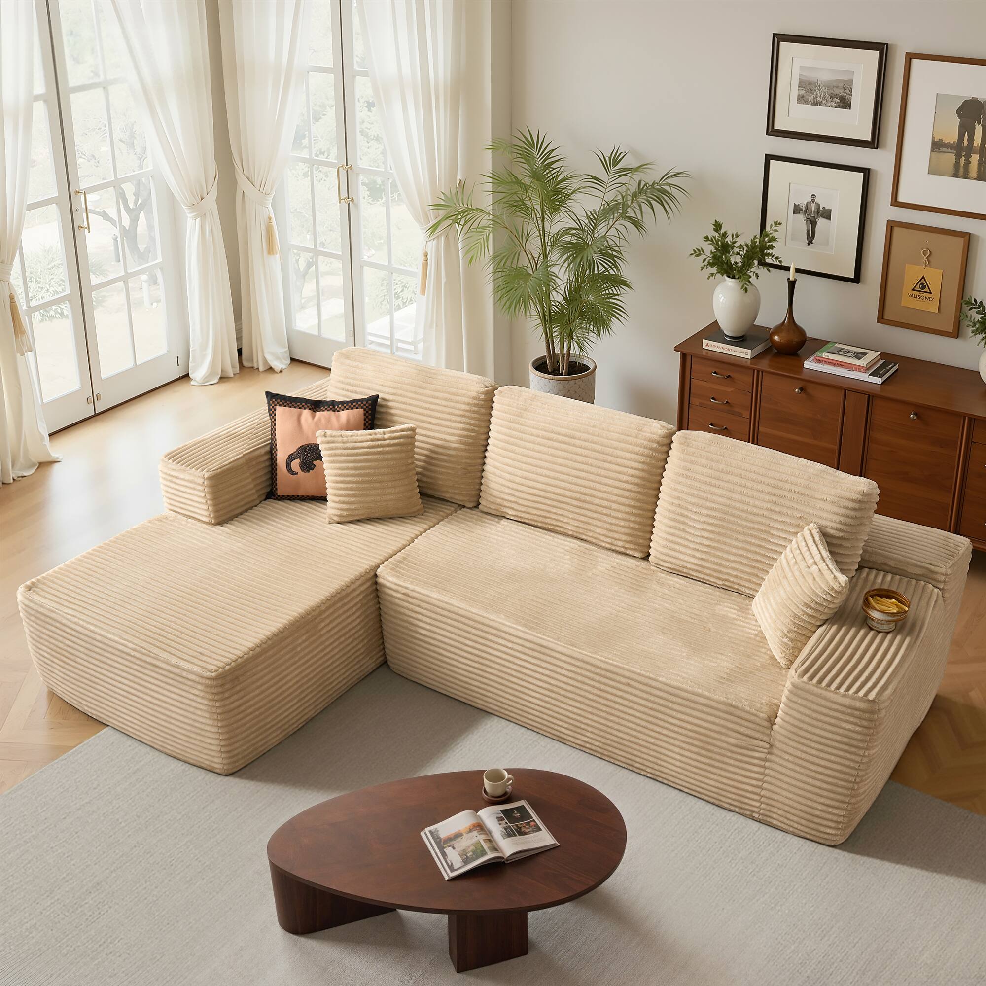 Beige(Plush Corduroy, Left Facing)