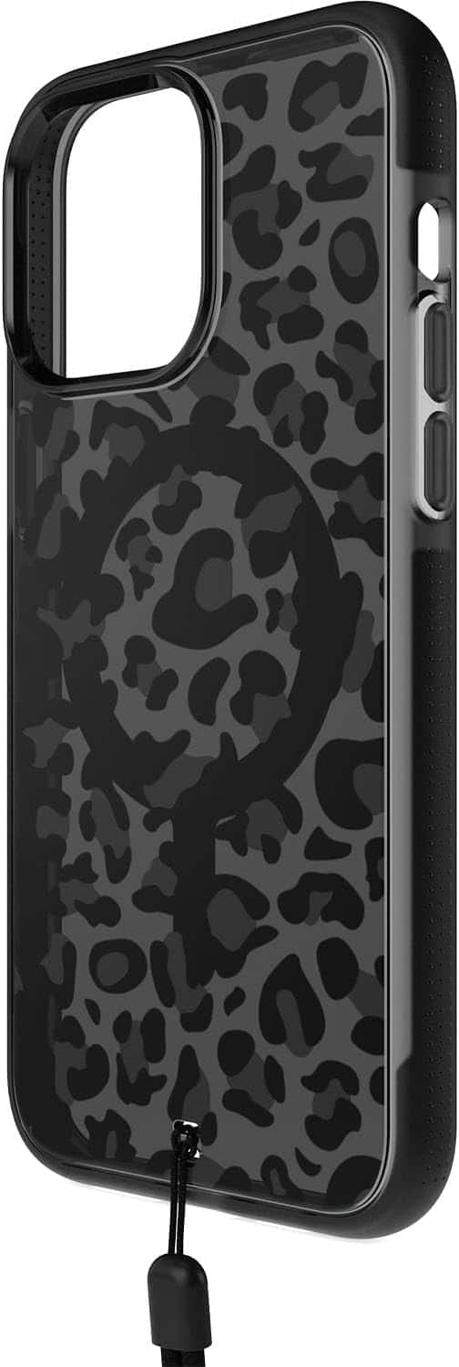 BodyGuardz - Leopard Ace Pro with MagSafe Case - iPhone 15 Pro Max - Black/Grey