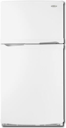Front Standard. Whirlpool - 21.8 Cu. Ft. Top-Mount Refrigerator - White-on-White.