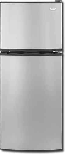Front Standard. Whirlpool - 9.7 Cu. Ft. Top-Mount Refrigerator - Silver.